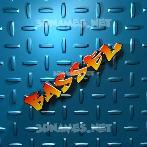bassel in Grid Style style - 3D name wallpaper