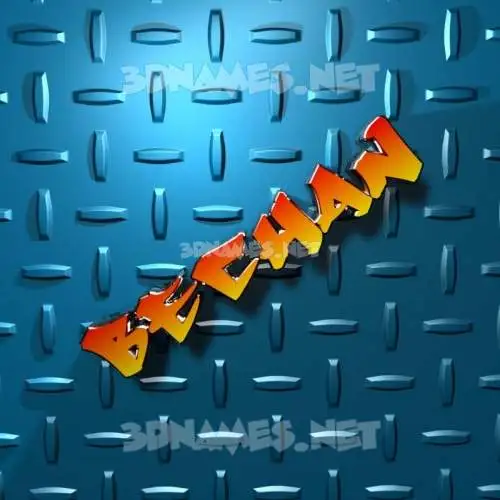 bechan in Grid Style style - 3D name wallpaper