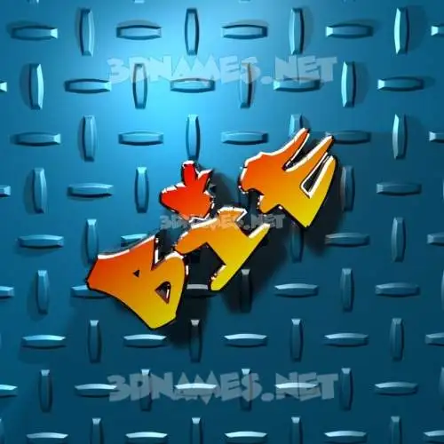 bie in Grid Style style - 3D name wallpaper