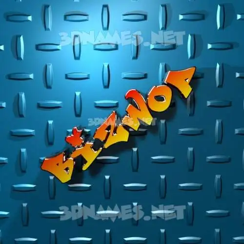 bizwop in Grid Style style - 3D name wallpaper