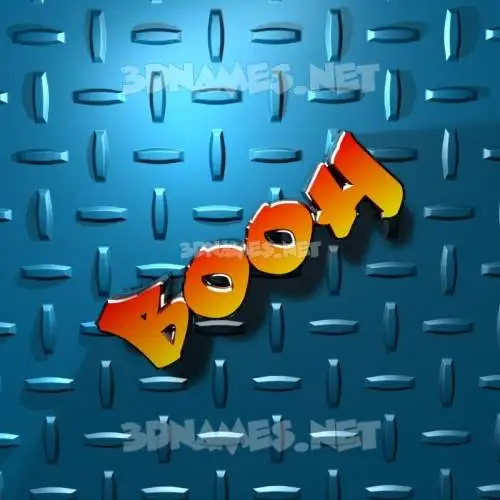 booh in Grid Style style - 3D name wallpaper