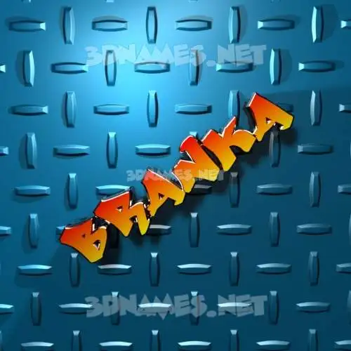 branka in Grid Style style - 3D name wallpaper