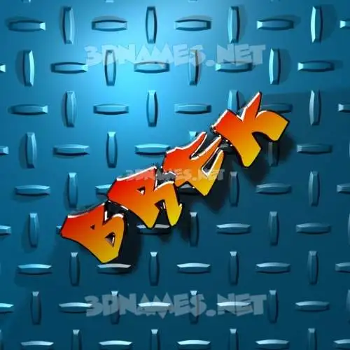 brek in Grid Style style - 3D name wallpaper