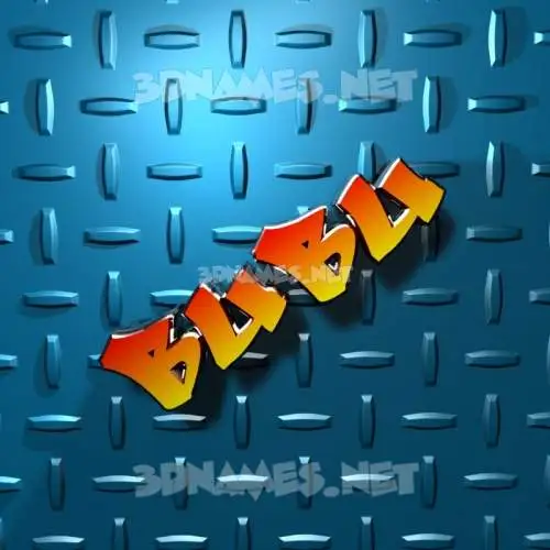 bubu in Grid Style style - 3D name wallpaper