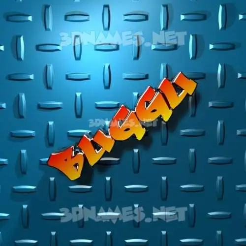 buggu in Grid Style style - 3D name wallpaper