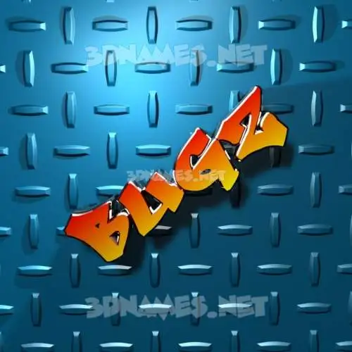 bugz in Grid Style style - 3D name wallpaper