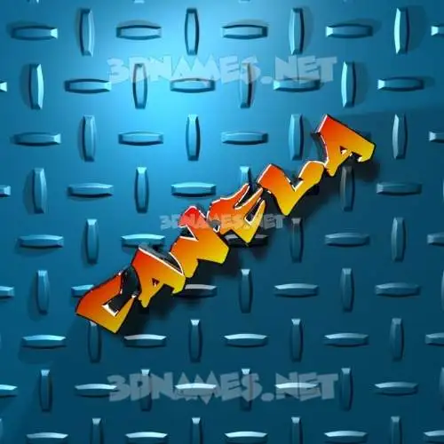 canela in Grid Style style - 3D name wallpaper