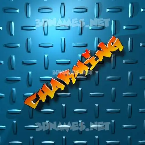 charming in Grid Style style - 3D name wallpaper