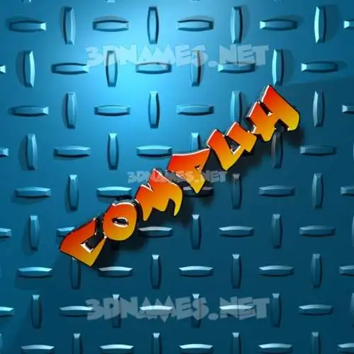 compuh in Grid Style style - 3D name wallpaper