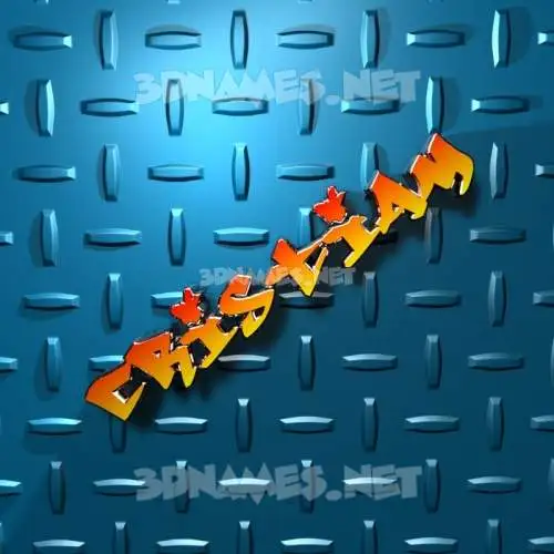 cristiam in Grid Style style - 3D name wallpaper