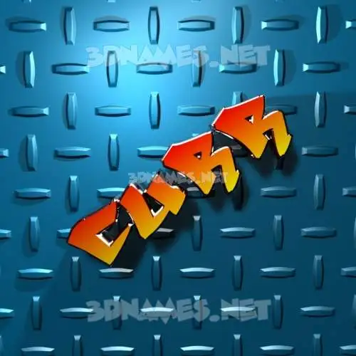 curr in Grid Style style - 3D name wallpaper