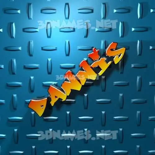dannis in Grid Style style - 3D name wallpaper