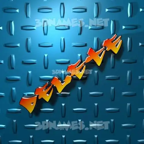 delete in Grid Style style - 3D name wallpaper