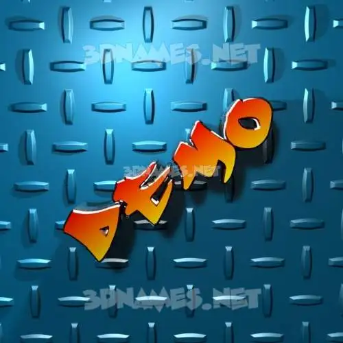 demo in Grid Style style - 3D name wallpaper