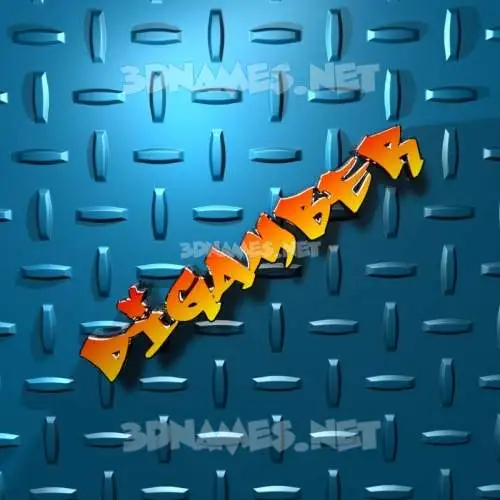 digamber in Grid Style style - 3D name wallpaper