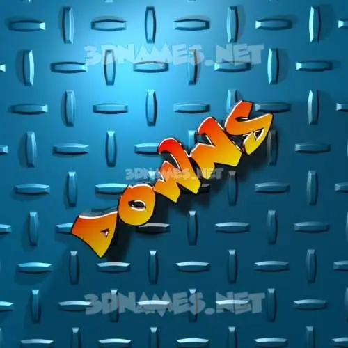 downs in Grid Style style - 3D name wallpaper