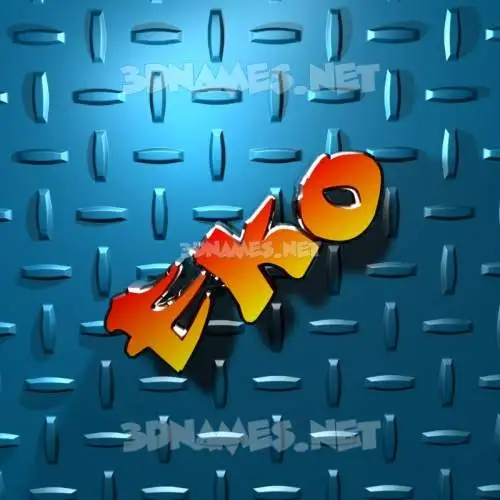 eko in Grid Style style - 3D name wallpaper