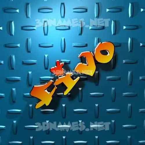 fivo in Grid Style style - 3D name wallpaper