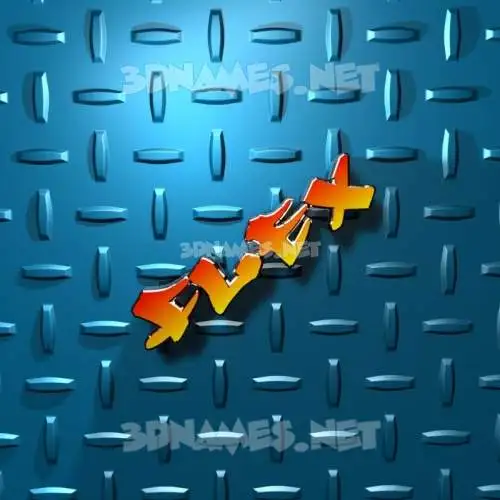 flex in Grid Style style - 3D name wallpaper