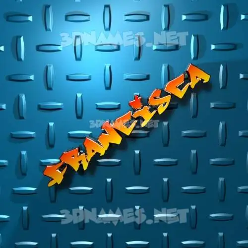 francisca in Grid Style style - 3D name wallpaper