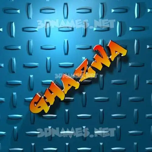 ghazwa in Grid Style style - 3D name wallpaper