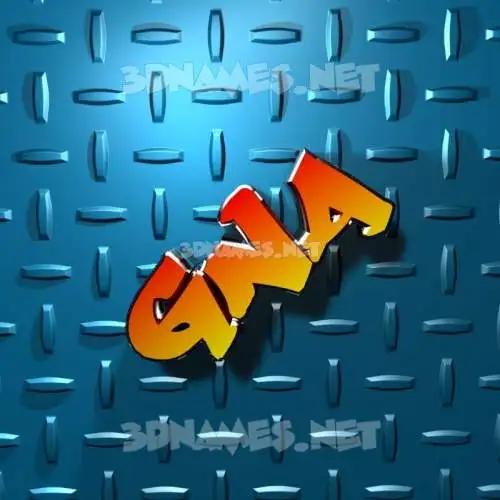 gna in Grid Style style - 3D name wallpaper