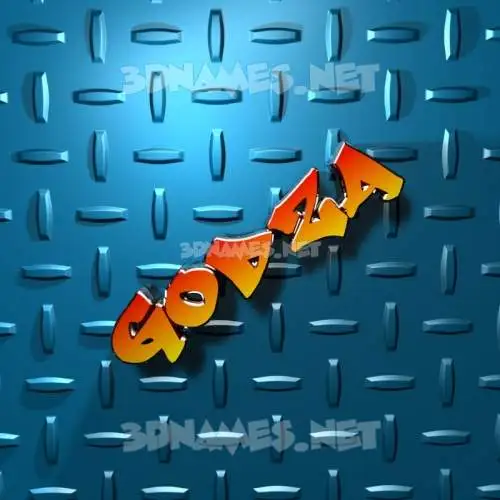 godza in Grid Style style - 3D name wallpaper godza in Grid Style style - 3D name wallpaper