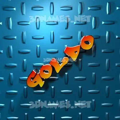 goldo in Grid Style style - 3D name wallpaper
