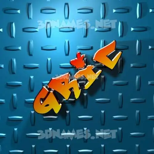 gric in Grid Style style - 3D name wallpaper gric in Grid Style style - 3D name wallpaper