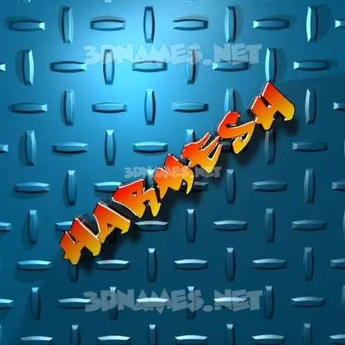 harmesh in Grid Style style - 3D name wallpaper