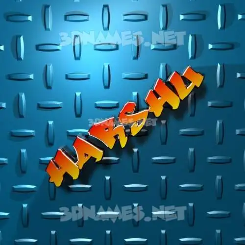 harshu in Grid Style style - 3D name wallpaper