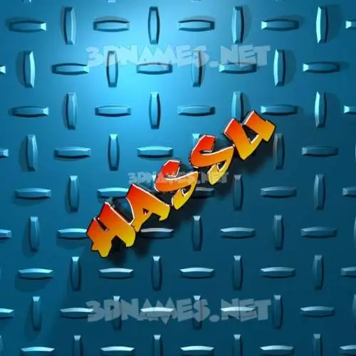 hassu in Grid Style style - 3D name wallpaper
