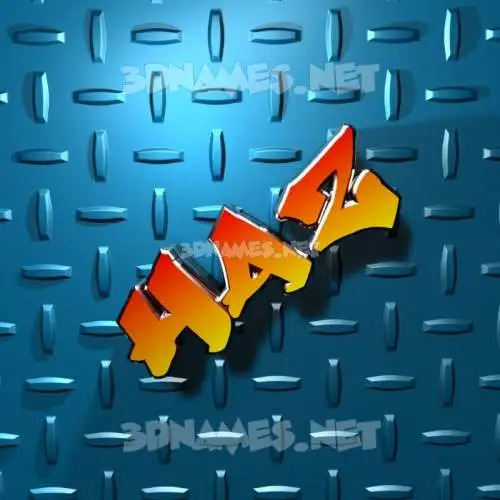 haz in Grid Style style - 3D name wallpaper