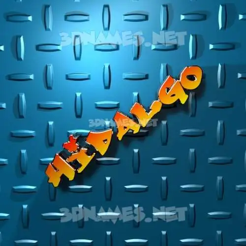 hidalgo in Grid Style style - 3D name wallpaper