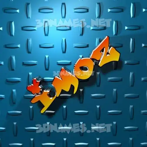 imoz in Grid Style style - 3D name wallpaper