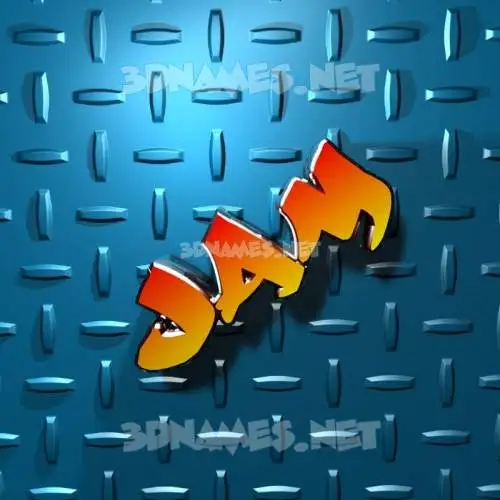 jam in Grid Style style - 3D name wallpaper