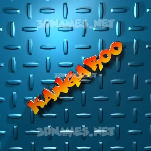 kangaroo in Grid Style style - 3D name wallpaper kangaroo in Grid Style style - 3D name wallpaper