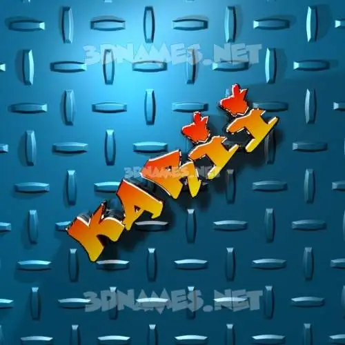 karii in Grid Style style - 3D name wallpaper