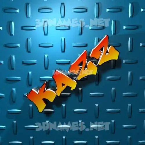 kazz in Grid Style style - 3D name wallpaper kazz in Grid Style style - 3D name wallpaper