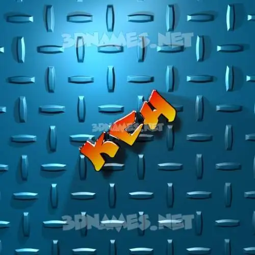 kch in Grid Style style - 3D name wallpaper