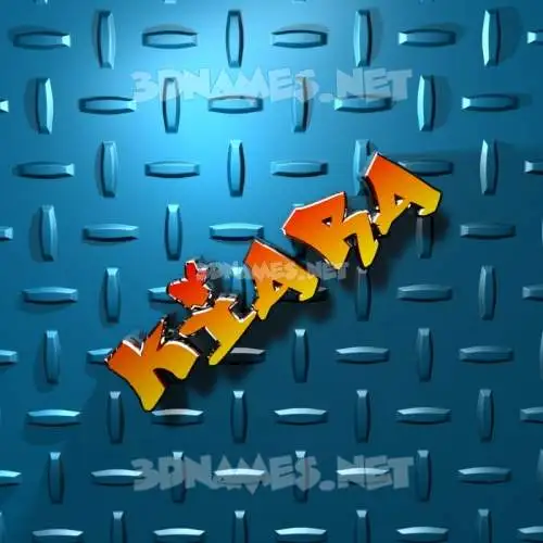 kiara in Grid Style style - 3D name wallpaper
