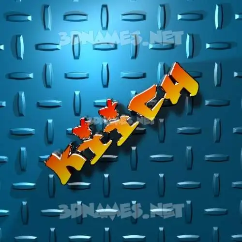 kiich in Grid Style style - 3D name wallpaper kiich in Grid Style style - 3D name wallpaper