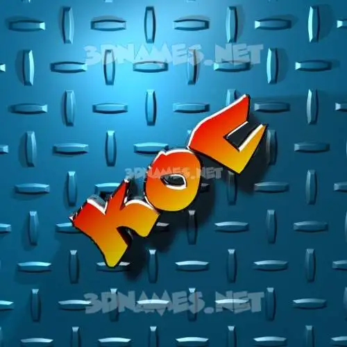 koc in Grid Style style - 3D name wallpaper