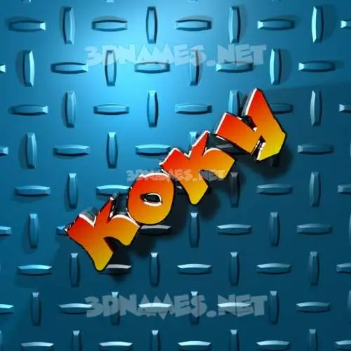 koky in Grid Style style - 3D name wallpaper koky in Grid Style style - 3D name wallpaper