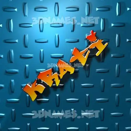 krati in Grid Style style - 3D name wallpaper