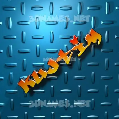 kujtim in Grid Style style - 3D name wallpaper