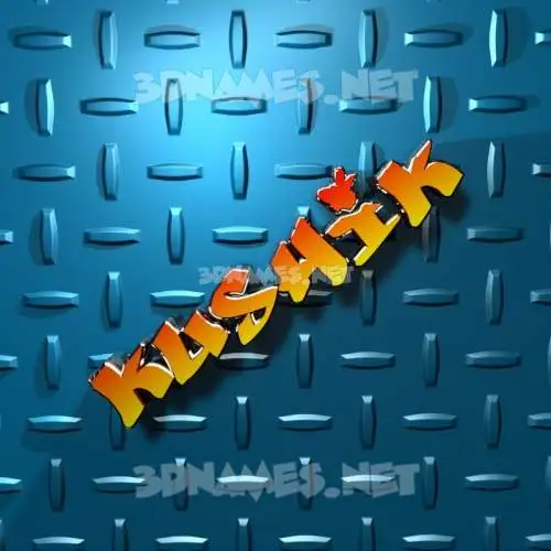 kushik in Grid Style style - 3D name wallpaper