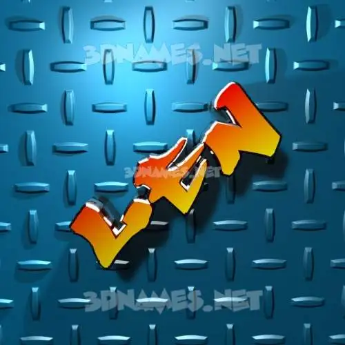 len in Grid Style style - 3D name wallpaper