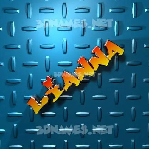 lianna in Grid Style style - 3D name wallpaper
