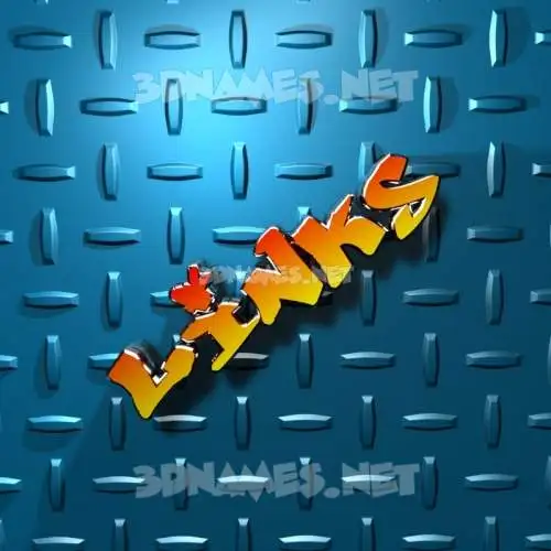 links in Grid Style style - 3D name wallpaper